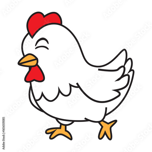 cute chiken animal cartoon