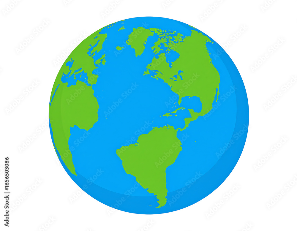 Fototapeta premium Flat Earth Vector Map Symbol Transparent