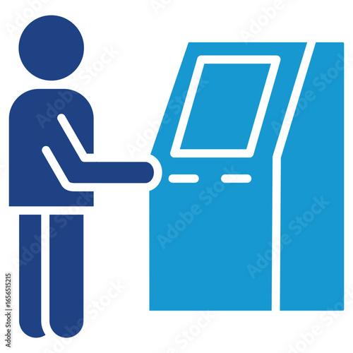 Self-Service Terminal glyph color icon