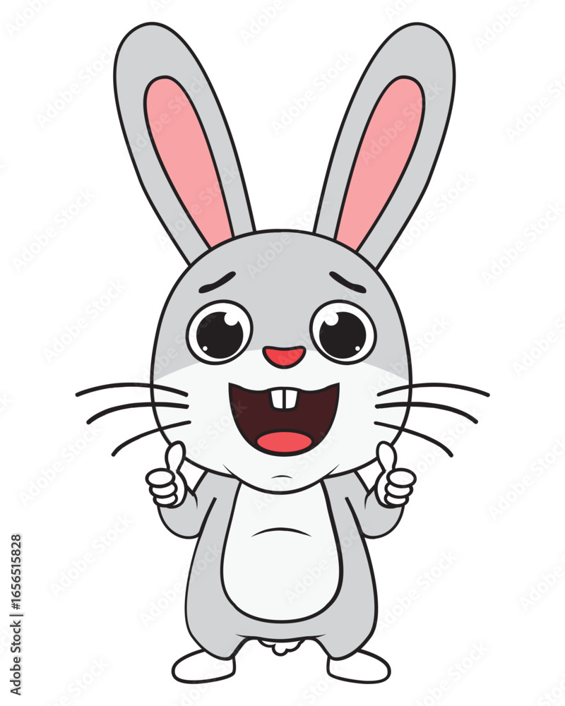 Fototapeta premium cute rabbit animal cartoon illustration