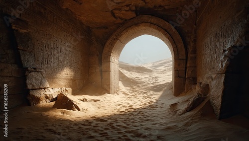 Wallpaper Mural Ancient tunnel into desert Torontodigital.ca