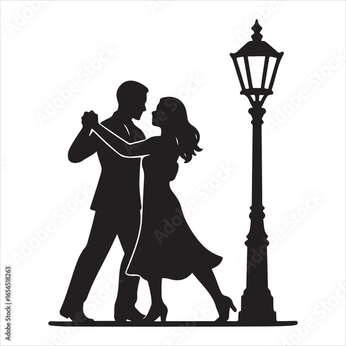 Dancing Under Streetlamp
