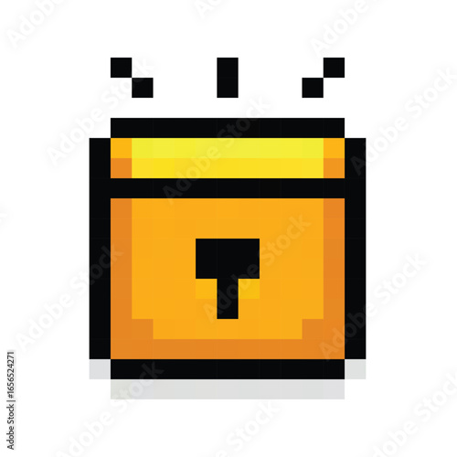Pixel art treasure chest icon
