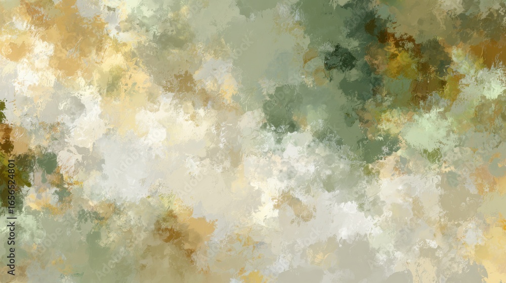 Obraz premium abstract beige green paint strokes