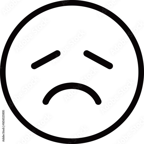 悲しみのアイコン　モノトーン