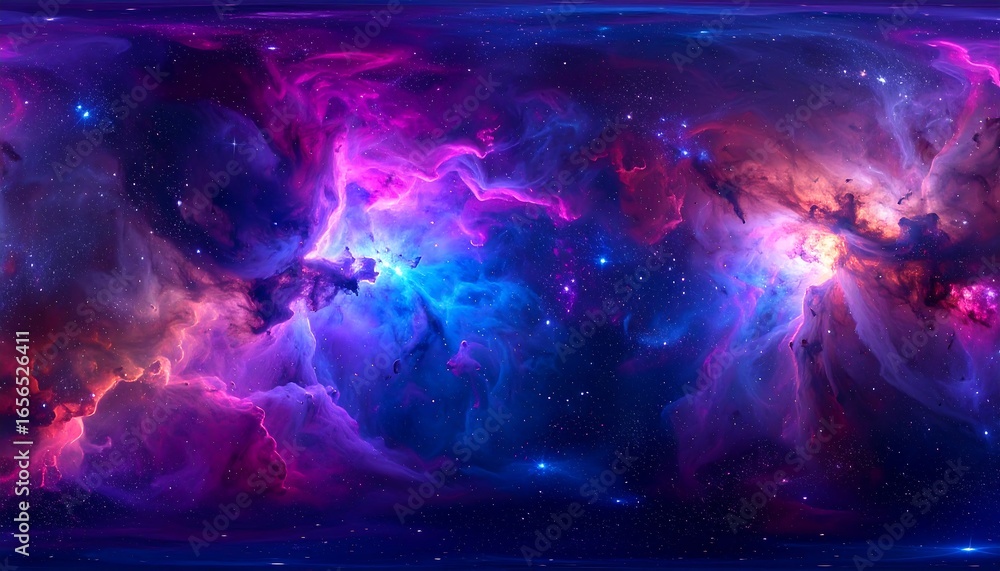 Fototapeta premium Cosmic nebulae panorama