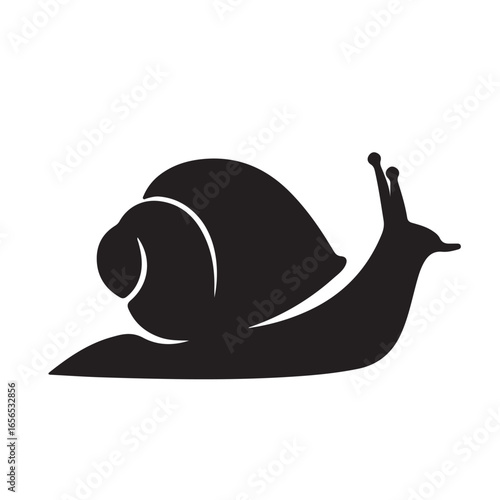 Snail logo icon designs vector illustration with mono isolated shilouette white background color with flat simple modern
