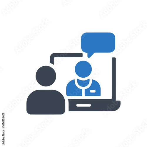 Telemedicine Appointment Icon Isolated On White Background
