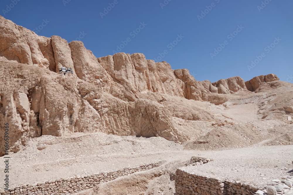 Fototapeta premium Rock formations in the Valley of the Kings, Luxor