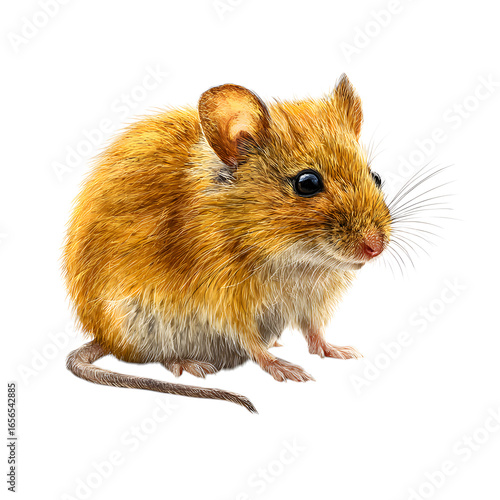 Wallpaper Mural Sierra Madre Forest Mouse (2022) golden-furred rodent, isolated on a transparent background. --v 7.0 Torontodigital.ca