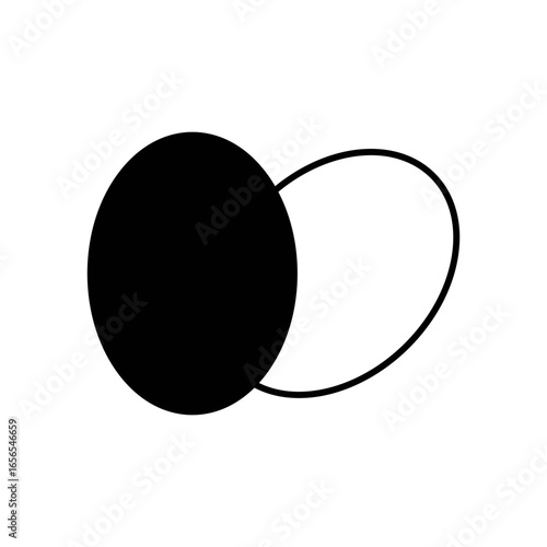 Eggs Food Fill Icon: Breakfast and Cooking Ingredient