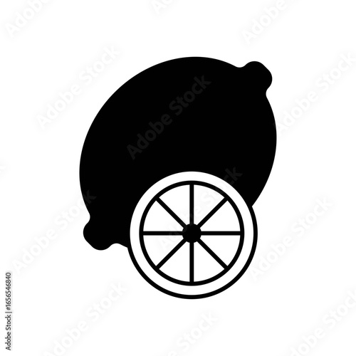 Lime Fruit Fill Icon: Citrus and Fresh Produce