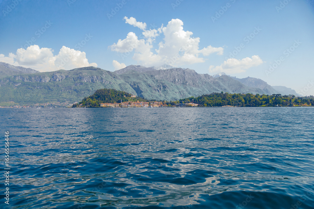 Scenic panoramic view of Lake Como in northern Italy Scenic panoramic view of Lake Como in northern Italy