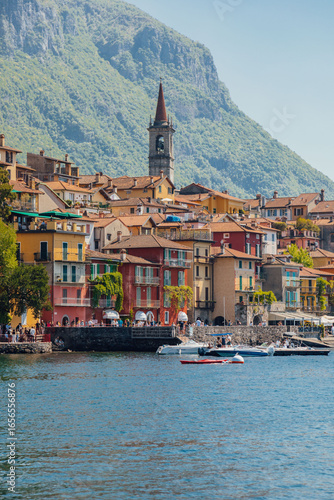 Panoramic view of Varenna village on Lake Como, Italy