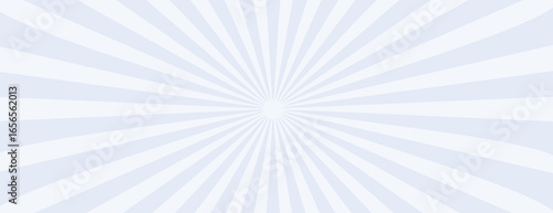  Simple  background with blue stripes. Sunburst radial vector.