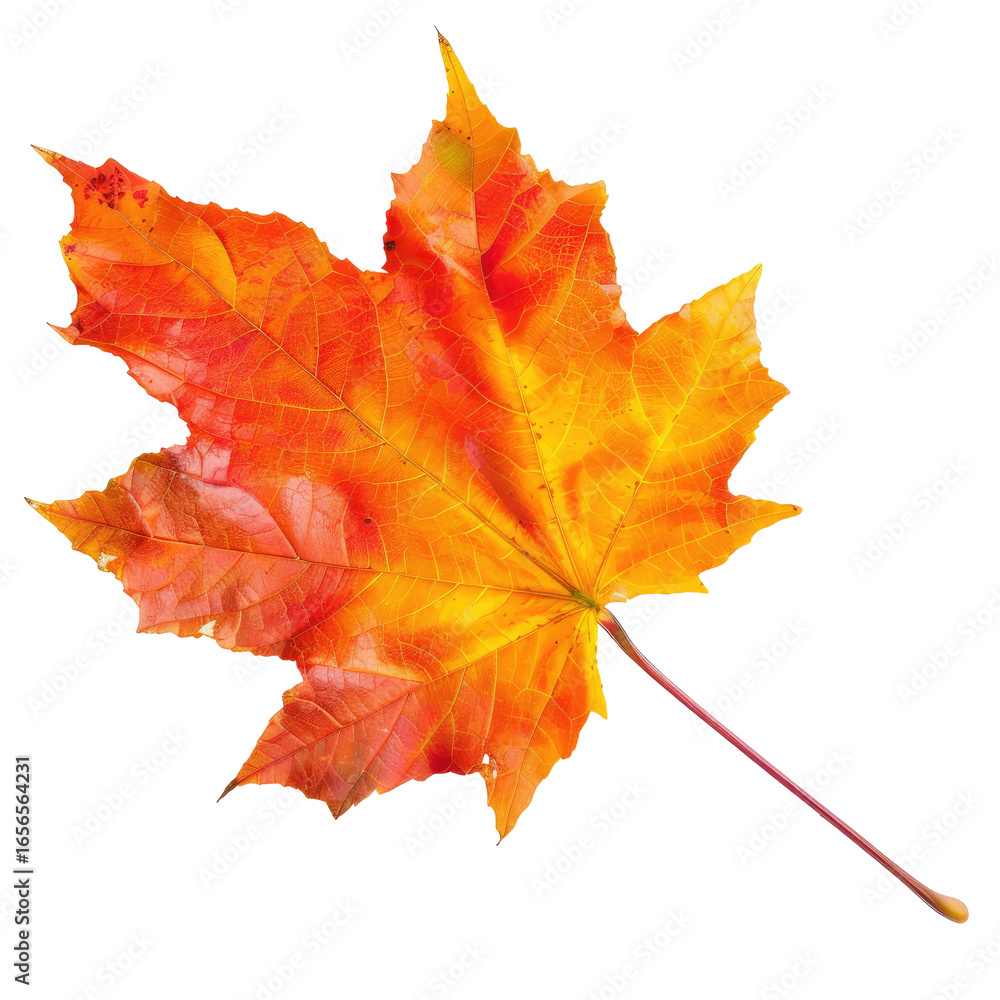 Obraz premium Vibrant autumnal maple leaf