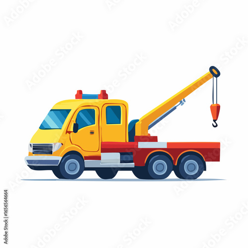 Yellow Tow Truck Illustration