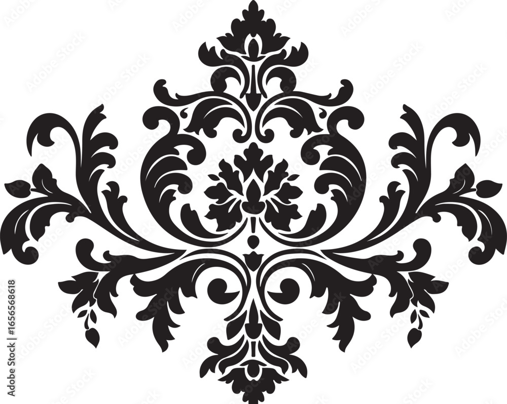 Obraz premium laser cut floral seamless pattern featuring elegant roses and delicate leaves