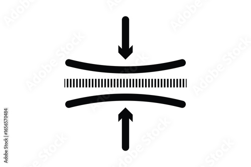 Compress arrow icon, black elasticity arrow icon.