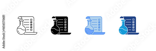 Experiment icon set multiple style collection