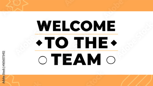Welcome To The Team latter design vector 
