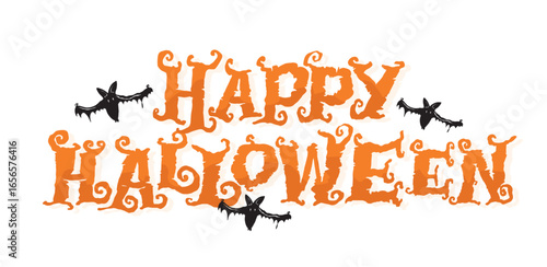 Happy Halloween set - Trick or treat – funny cute  hand drawn doodle lettering label, t-shirt design, mug print, sticker print.