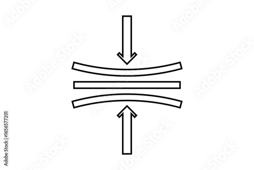 Compress arrow icon, black elasticity arrow icon.