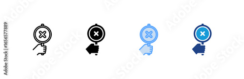 Disagree icon set multiple style collection