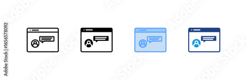 Browser icon set multiple style collection