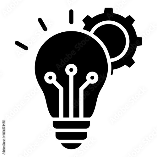Ideas icon with glyph style
