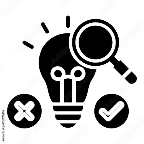 Hypothesis icon with glyph style