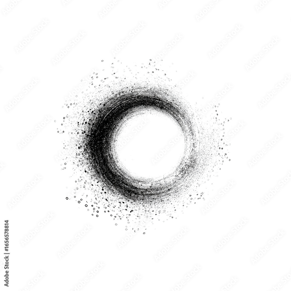 Fototapeta premium Abstract Black Hole Vortex Grunge Texture Design Element