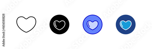 Love icon set multiple style collection.