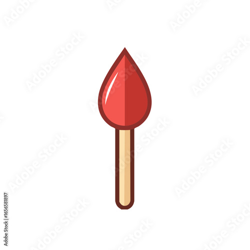 Red Lollipop Pop on a Stick Sweet Treat Candy Vector Design Illustration