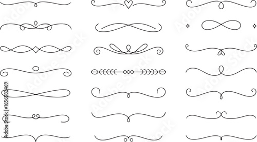 Elegant Divider Vector Set for Text, Layouts, and Decorative Separators