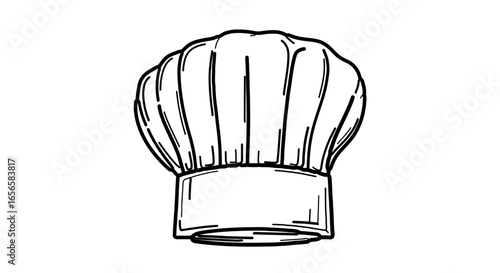 Chef hat vector illustration for culinary arts cooking chef hat design and bakery chef hat drawing design