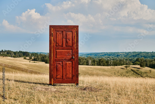 Photography Exploring rural landscapes through an unexpected doorway in the countryside