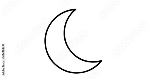 Crescent moon vector illustration astrology astronomy celestial night sky lunar phase design element clip art icon 1