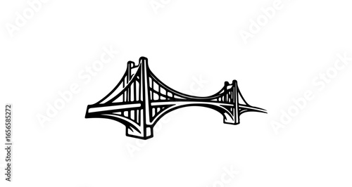 Golden gate bridge san francisco california landmark architecture travel destination vector illustration design