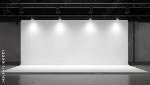 3d render 2x3 backdrop with light. Realistic mockup