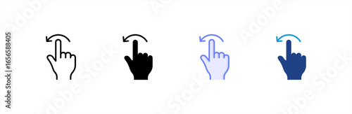 Flick Left icon set multiple style collection.