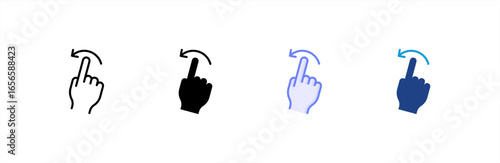 Flick Left icon set multiple style collection.