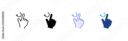 Rotate icon set multiple style collection.