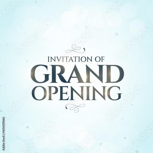 Party club grand opening bokeh background for business beginning vector. Grand opening invitation design. 