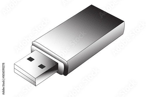 Halftone Memory Usb Stick Collage Contemporary 