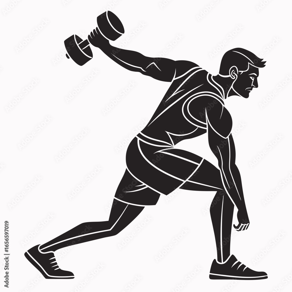 Fototapeta premium vector illustration of a boxer