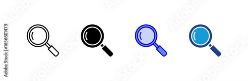Search icon set multiple style collection.