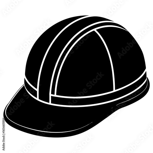 Worker hard hat cap silhouette design for Labor Day, perfect for honoring builders and labor force, great for t-shirts, posters, and vector artwork.