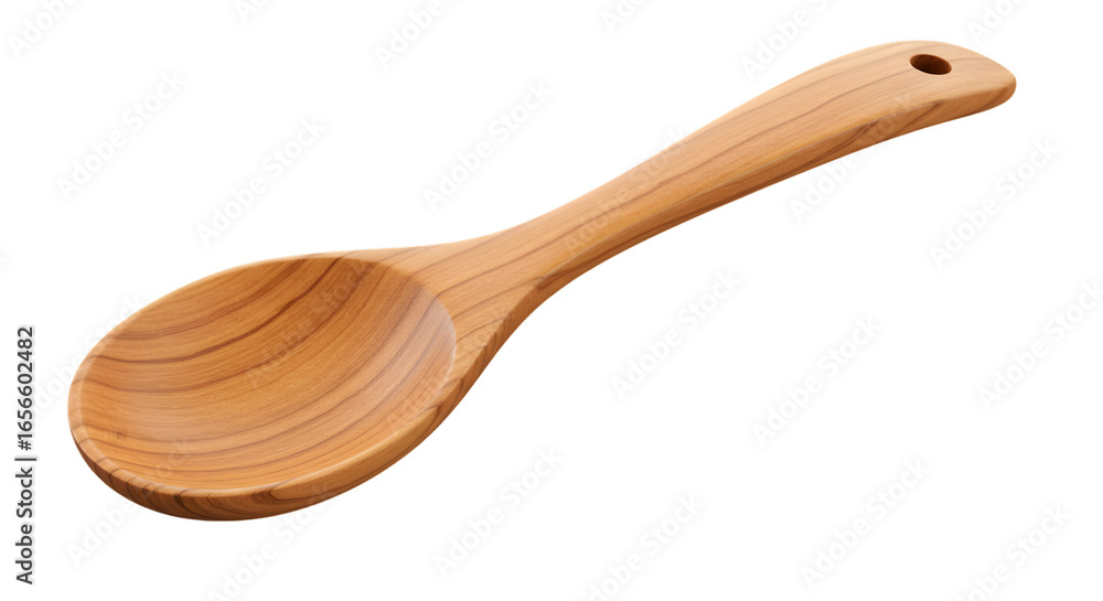 Wooden Spoon Smooth Grain Isolated on Transparent Background Wooden Spoon Smooth Grain Isolated on Transparent Background