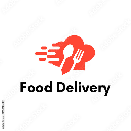 Vector logo for food delivery and transport service